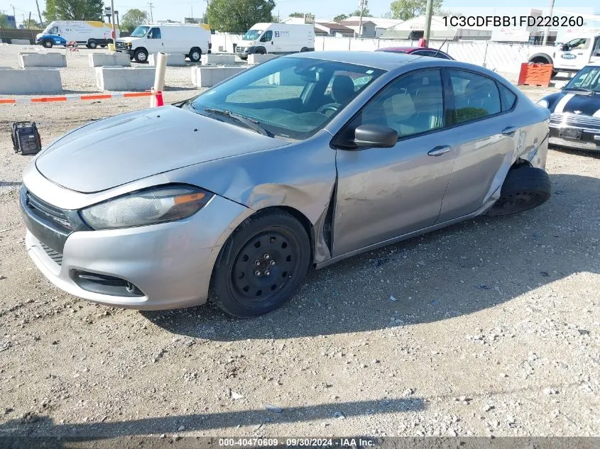 2015 Dodge Dart Sxt VIN: 1C3CDFBB1FD228260 Lot: 40470609