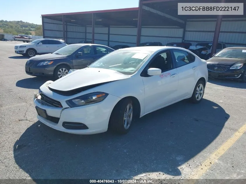 2015 Dodge Dart Sxt VIN: 1C3CDFBB8FD222147 Lot: 40476043