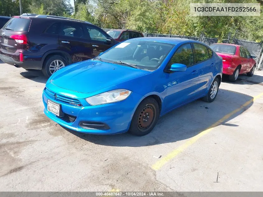 2015 Dodge Dart Se VIN: 1C3CDFAA1FD252566 Lot: 40487647