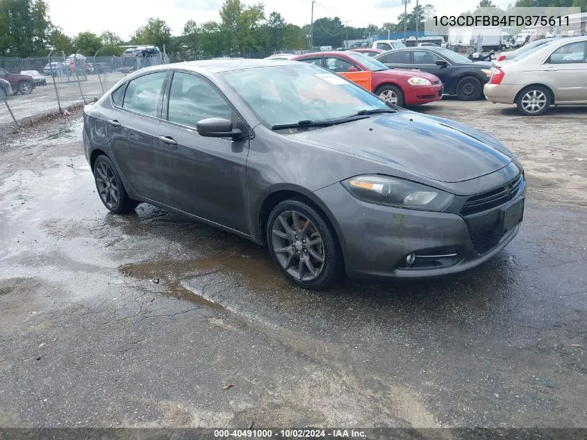 2015 Dodge Dart Sxt VIN: 1C3CDFBB4FD375611 Lot: 40491000