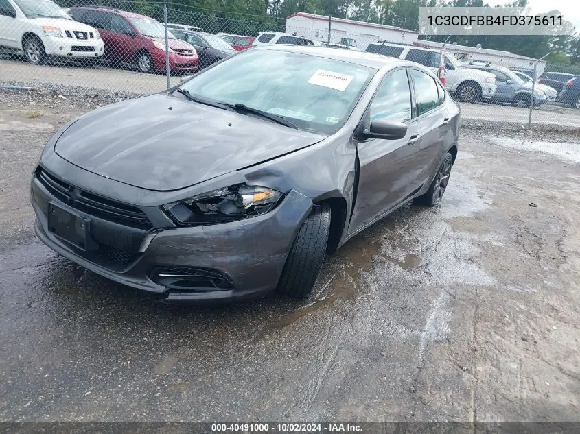 2015 Dodge Dart Sxt VIN: 1C3CDFBB4FD375611 Lot: 40491000