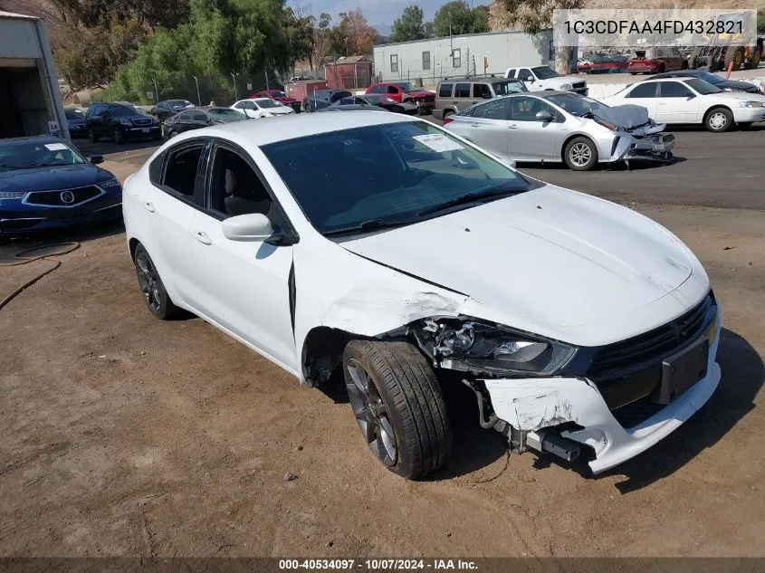 2015 Dodge Dart Se VIN: 1C3CDFAA4FD432821 Lot: 40534097