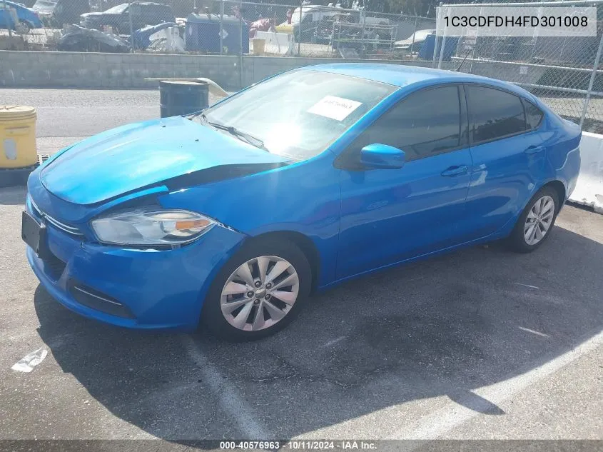 2015 Dodge Dart Aero VIN: 1C3CDFDH4FD301008 Lot: 40576963