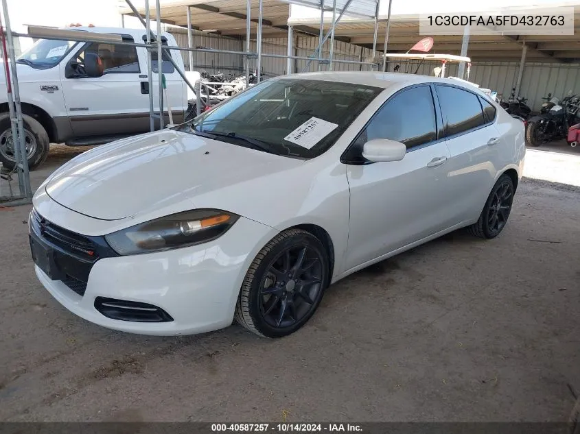 2015 Dodge Dart Se VIN: 1C3CDFAA5FD432763 Lot: 40587257