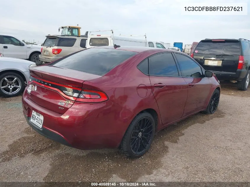 2015 Dodge Dart Sxt VIN: 1C3CDFBB8FD237621 Lot: 40589145