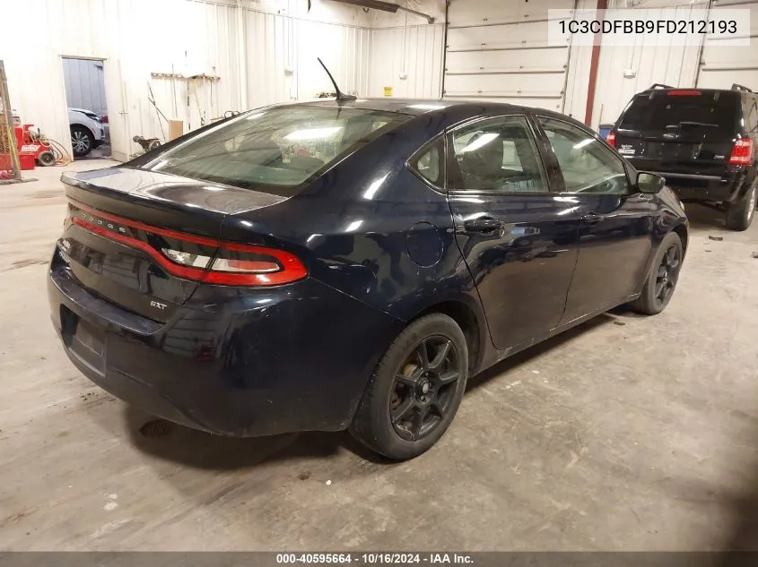 2015 Dodge Dart Sxt VIN: 1C3CDFBB9FD212193 Lot: 40595664