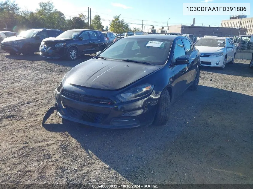 2015 Dodge Dart Se VIN: 1C3CDFAA1FD391886 Lot: 40603032