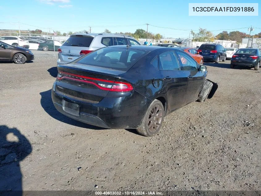 2015 Dodge Dart Se VIN: 1C3CDFAA1FD391886 Lot: 40603032