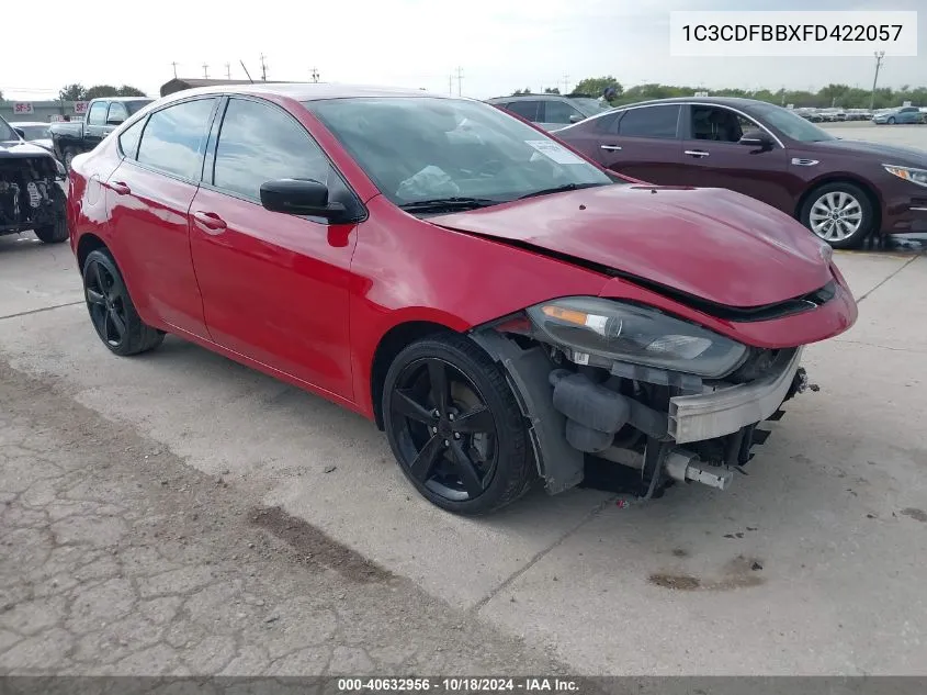 2015 Dodge Dart Sxt VIN: 1C3CDFBBXFD422057 Lot: 40632956