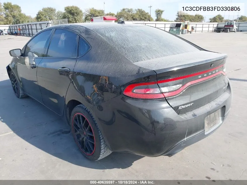 1C3CDFBB3FD330806 2015 Dodge Dart Sxt