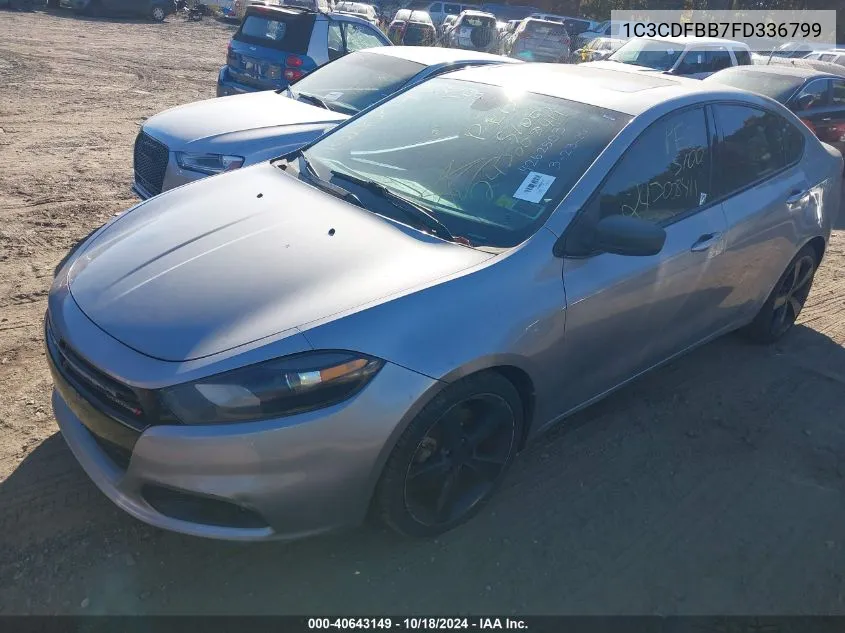 2015 Dodge Dart Sxt VIN: 1C3CDFBB7FD336799 Lot: 40643149