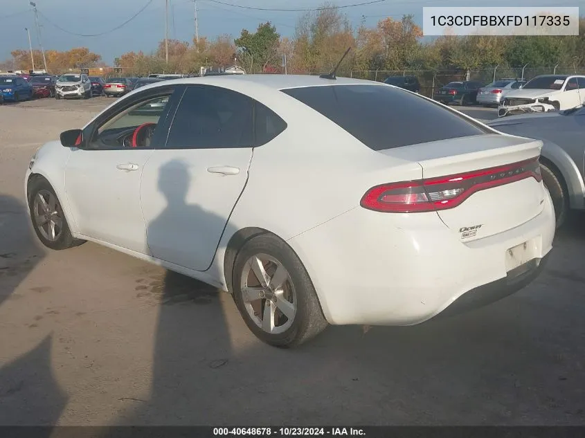 1C3CDFBBXFD117335 2015 Dodge Dart Sxt