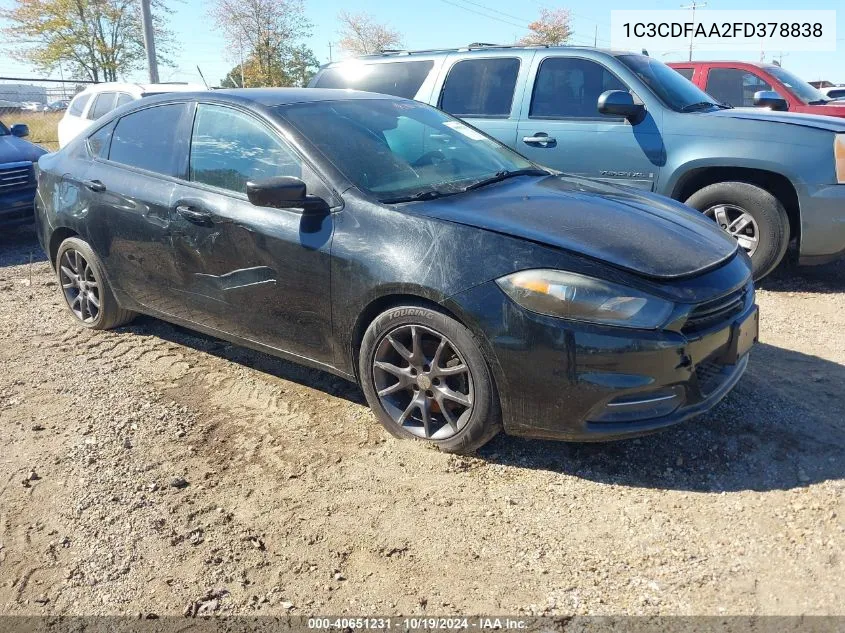 2015 Dodge Dart Se VIN: 1C3CDFAA2FD378838 Lot: 40651231