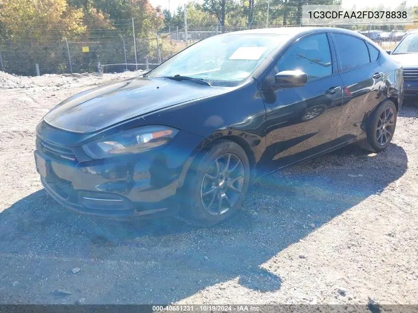 1C3CDFAA2FD378838 2015 Dodge Dart Se