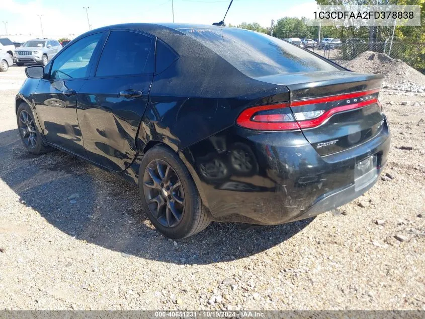 1C3CDFAA2FD378838 2015 Dodge Dart Se