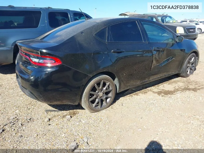 1C3CDFAA2FD378838 2015 Dodge Dart Se