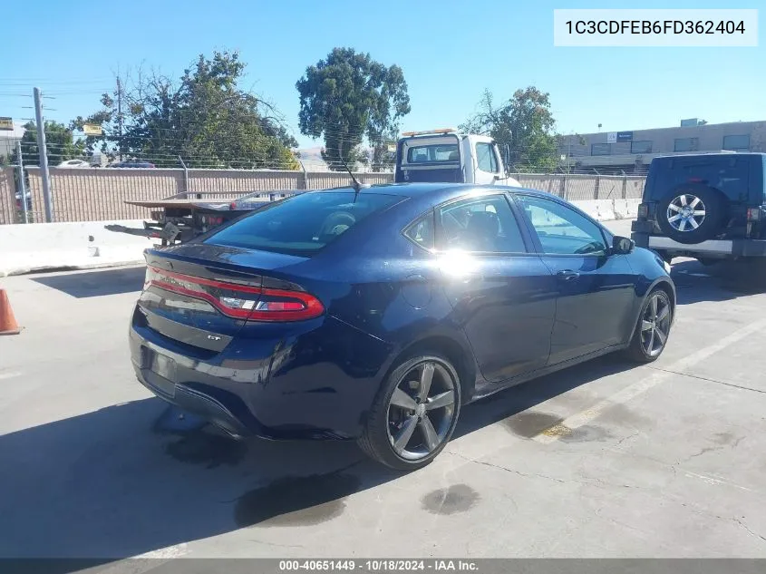 1C3CDFEB6FD362404 2015 Dodge Dart Gt