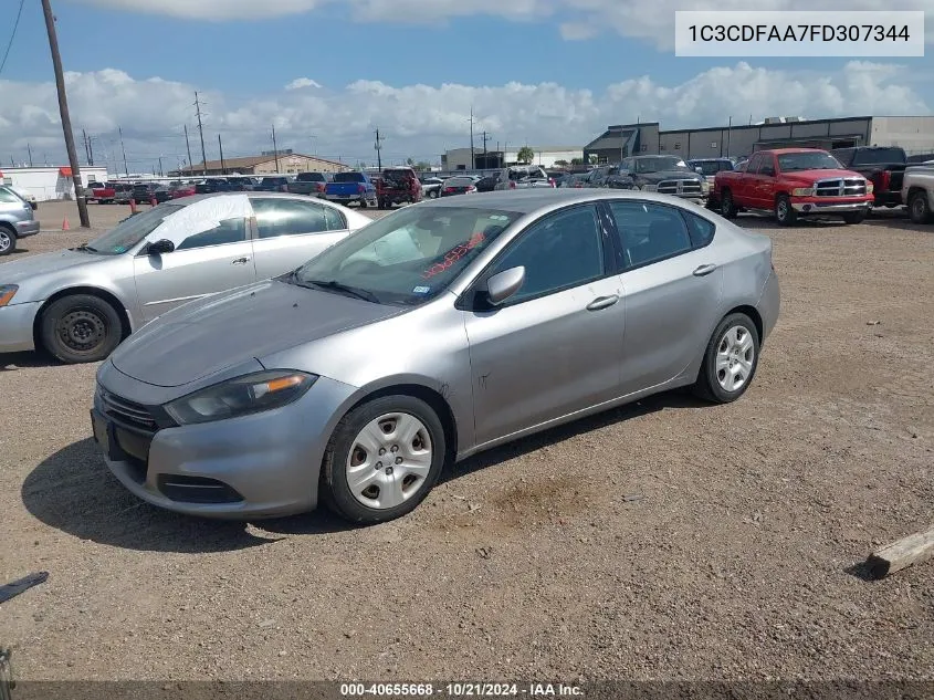 1C3CDFAA7FD307344 2015 Dodge Dart Se