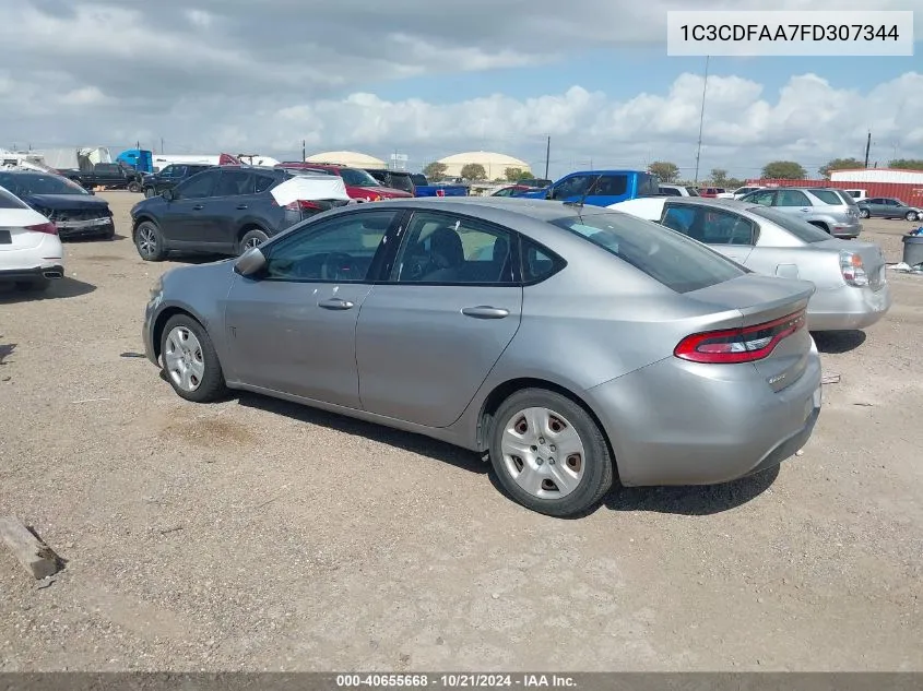 1C3CDFAA7FD307344 2015 Dodge Dart Se