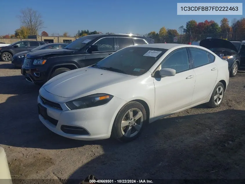 2015 Dodge Dart Sxt VIN: 1C3CDFBB7FD222463 Lot: 40669501