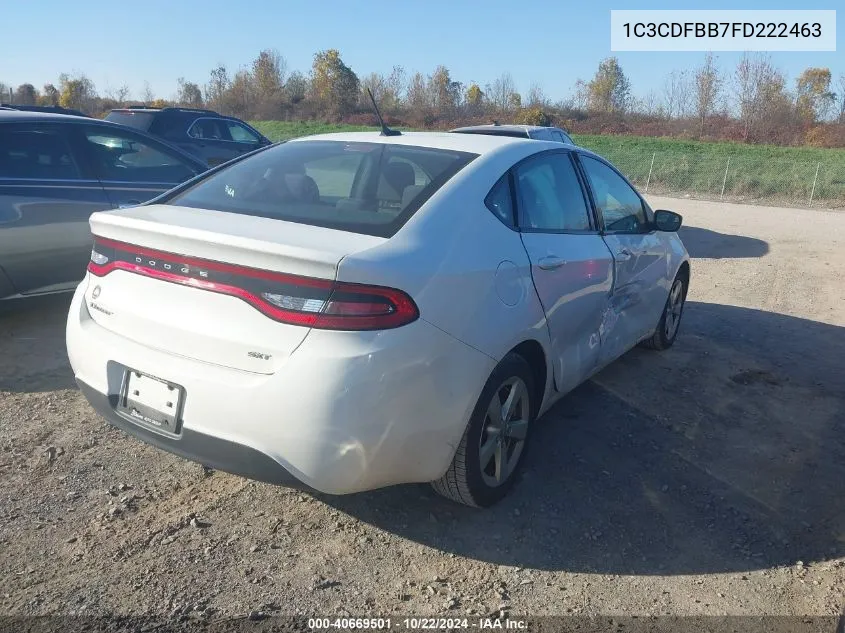 2015 Dodge Dart Sxt VIN: 1C3CDFBB7FD222463 Lot: 40669501