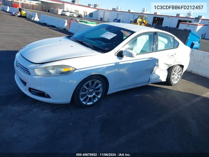 2015 Dodge Dart Sxt VIN: 1C3CDFBB6FD212457 Lot: 40679552