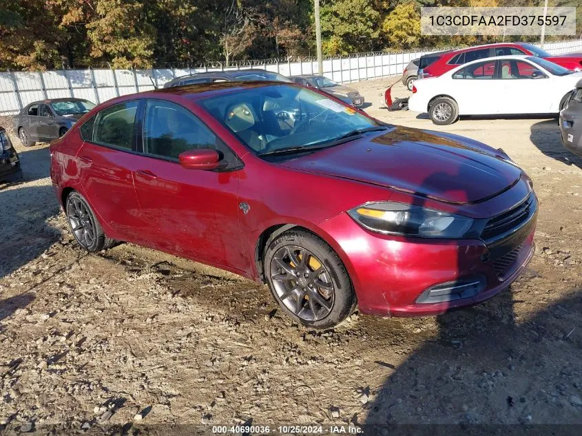 2015 Dodge Dart Se VIN: 1C3CDFAA2FD375597 Lot: 40690036