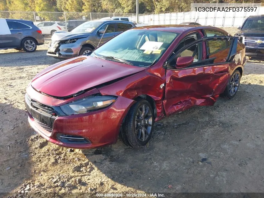 2015 Dodge Dart Se VIN: 1C3CDFAA2FD375597 Lot: 40690036