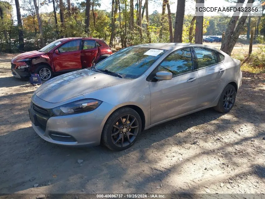 2015 Dodge Dart Se VIN: 1C3CDFAA6FD432366 Lot: 40696737