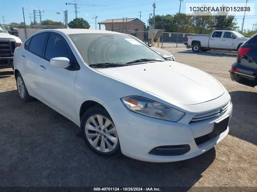 2015 Dodge Dart Se VIN: 1C3CDFAA1FD152838 Lot: 40701124