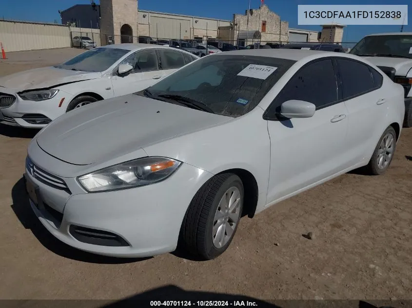 2015 Dodge Dart Se VIN: 1C3CDFAA1FD152838 Lot: 40701124