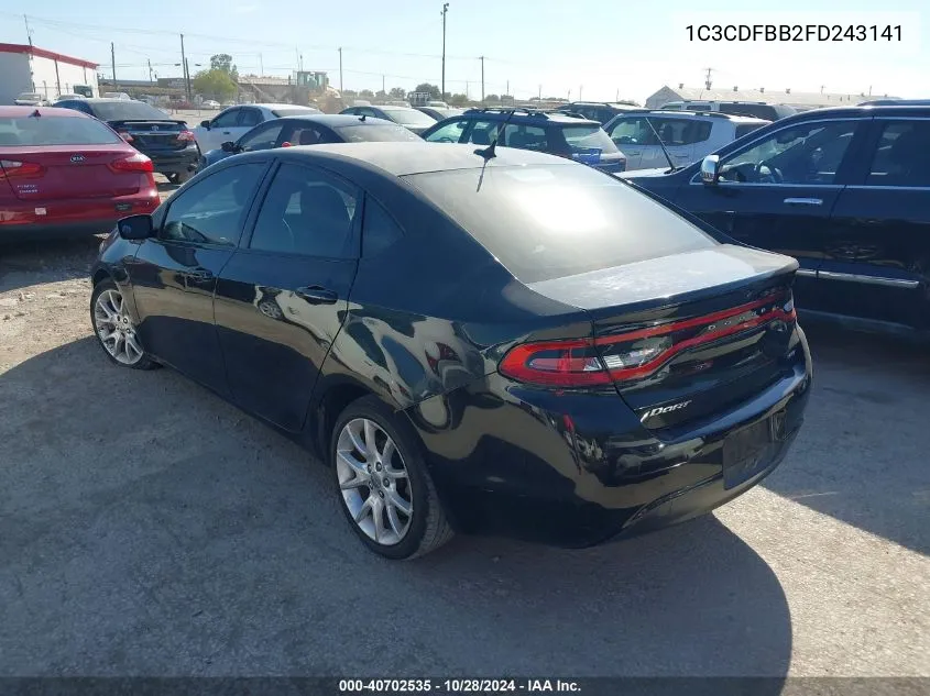 1C3CDFBB2FD243141 2015 Dodge Dart Sxt