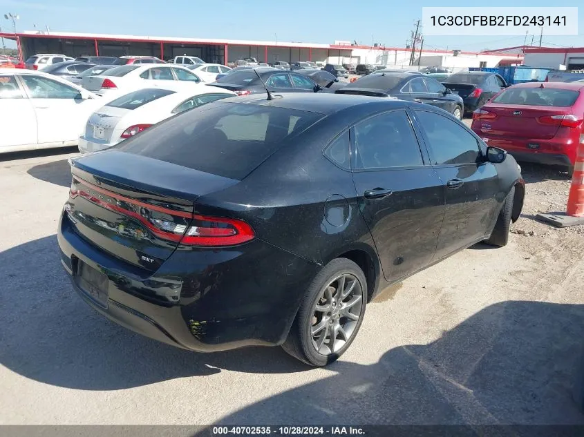 1C3CDFBB2FD243141 2015 Dodge Dart Sxt