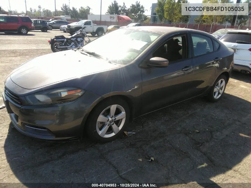 2015 Dodge Dart Sxt VIN: 1C3CDFBB4FD105035 Lot: 40704953