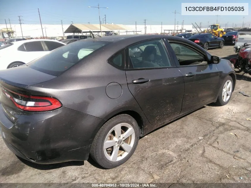 2015 Dodge Dart Sxt VIN: 1C3CDFBB4FD105035 Lot: 40704953