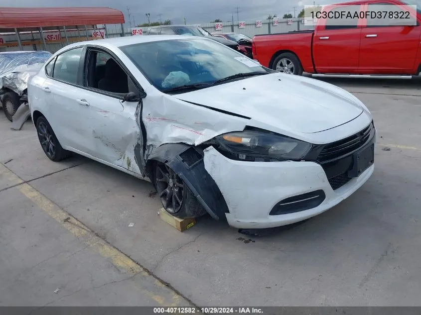 1C3CDFAA0FD378322 2015 Dodge Dart Se