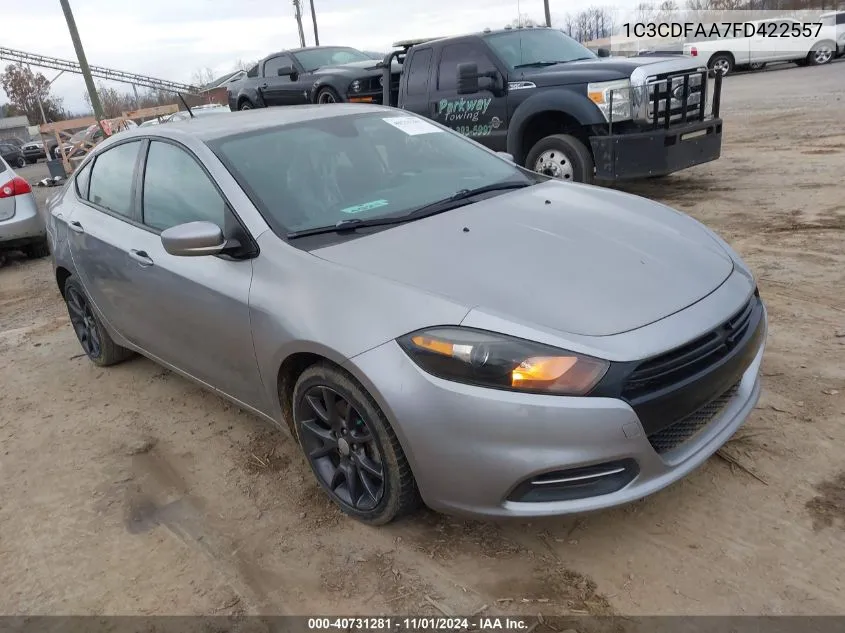 2015 Dodge Dart Se VIN: 1C3CDFAA7FD422557 Lot: 40731281