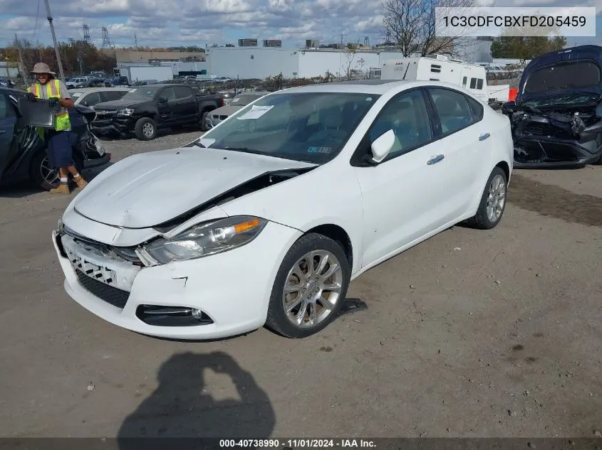 2015 Dodge Dart Limited VIN: 1C3CDFCBXFD205459 Lot: 40738990