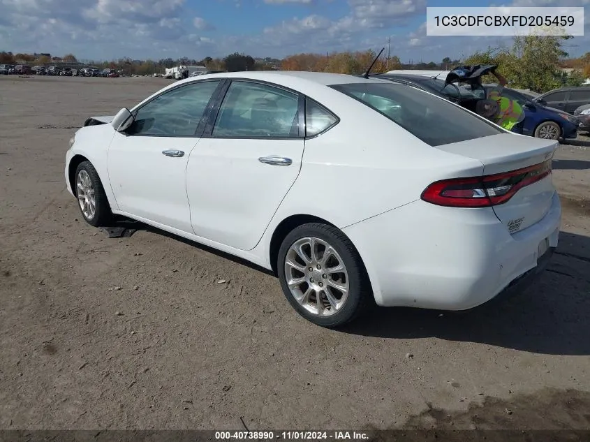 2015 Dodge Dart Limited VIN: 1C3CDFCBXFD205459 Lot: 40738990