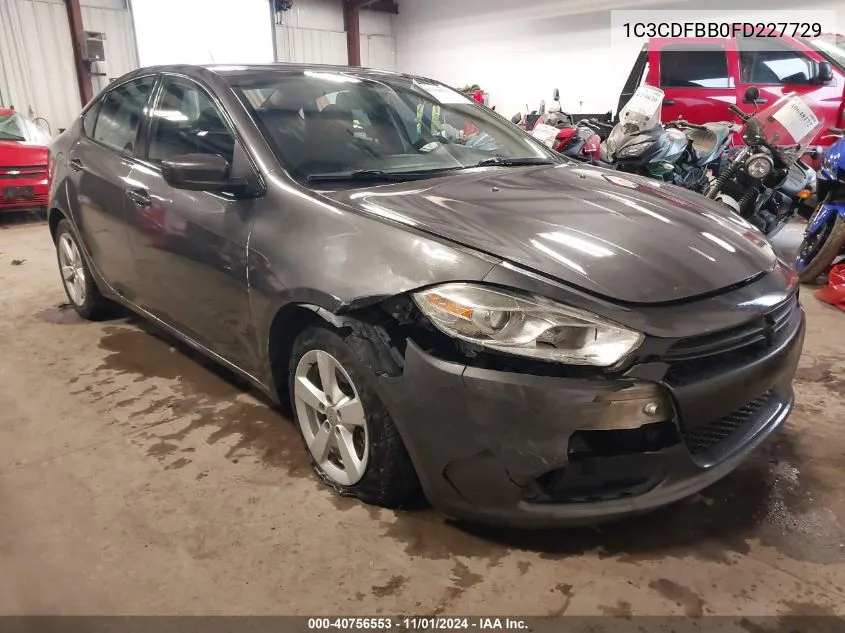 2015 Dodge Dart Sxt VIN: 1C3CDFBB0FD227729 Lot: 40756553