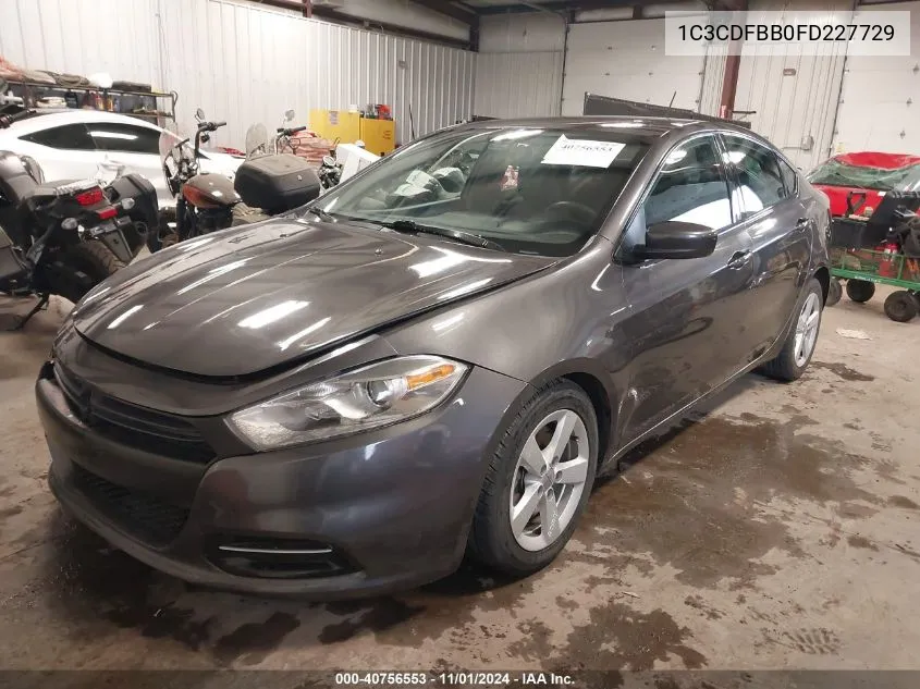 2015 Dodge Dart Sxt VIN: 1C3CDFBB0FD227729 Lot: 40756553