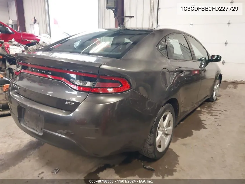 2015 Dodge Dart Sxt VIN: 1C3CDFBB0FD227729 Lot: 40756553