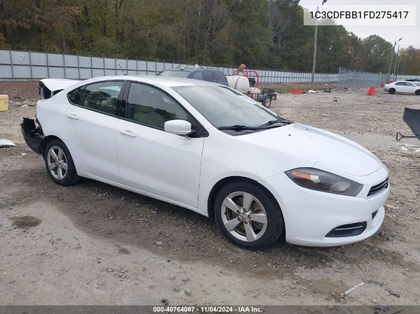 2015 Dodge Dart Sxt VIN: 1C3CDFBB1FD275417 Lot: 40764087