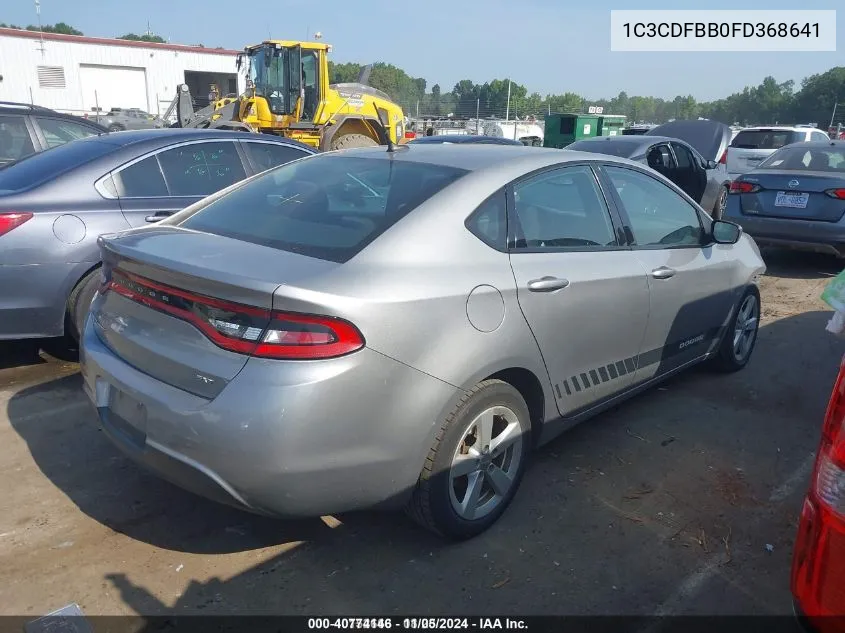 2015 Dodge Dart Sxt VIN: 1C3CDFBB0FD368641 Lot: 40774146