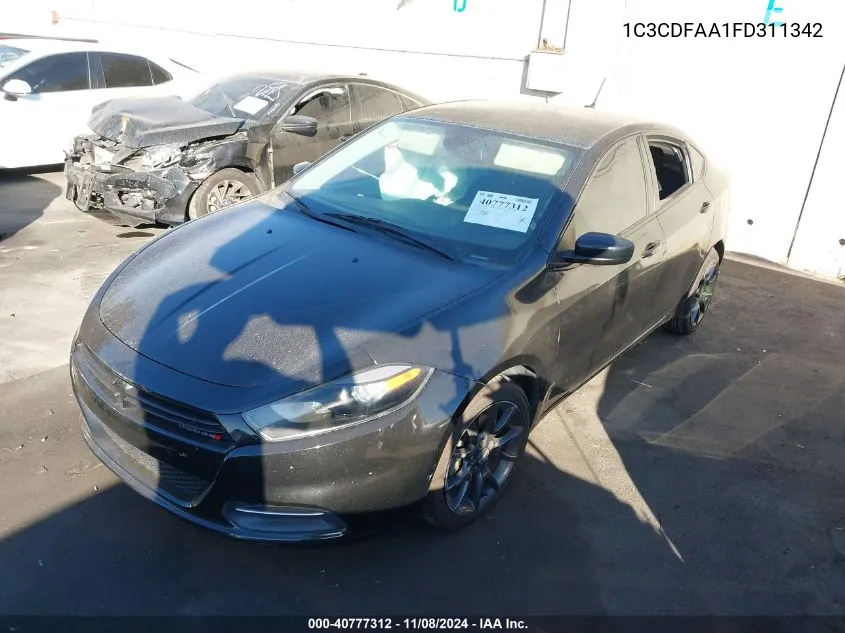 2015 Dodge Dart Se VIN: 1C3CDFAA1FD311342 Lot: 40777312