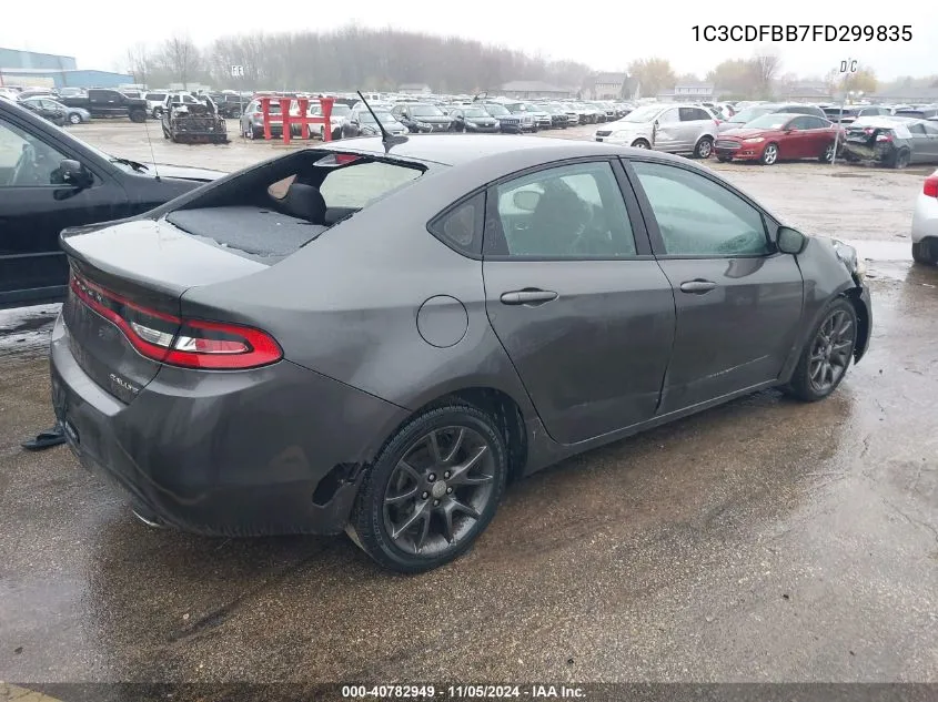 2015 Dodge Dart Sxt VIN: 1C3CDFBB7FD299835 Lot: 40782949