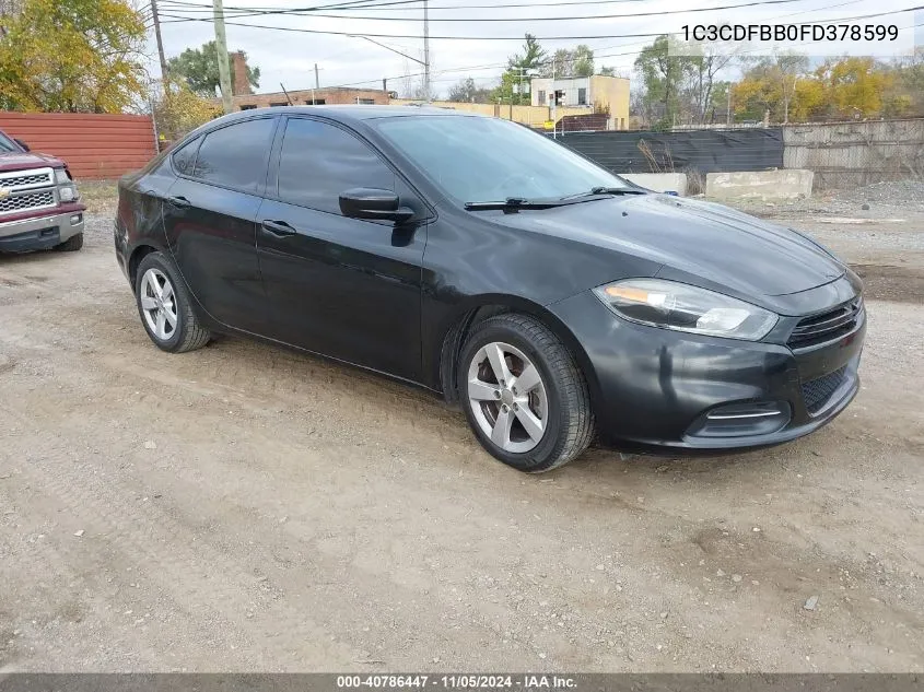 2015 Dodge Dart Sxt VIN: 1C3CDFBB0FD378599 Lot: 40786447