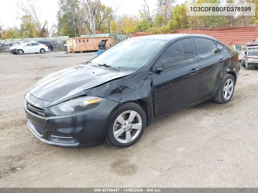 2015 Dodge Dart Sxt VIN: 1C3CDFBB0FD378599 Lot: 40786447