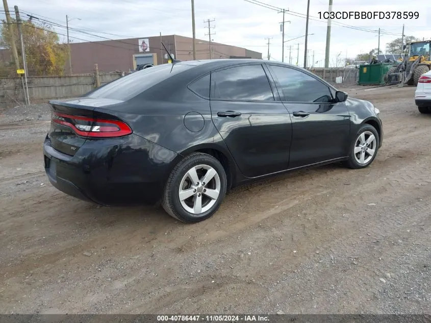 2015 Dodge Dart Sxt VIN: 1C3CDFBB0FD378599 Lot: 40786447