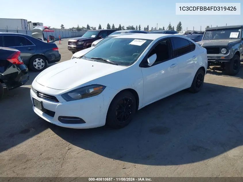 2015 Dodge Dart Sxt VIN: 1C3CDFBB4FD319426 Lot: 40810657